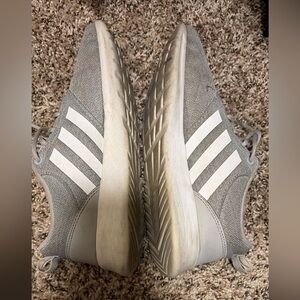 Adidas Women's Gray and White Sneakers